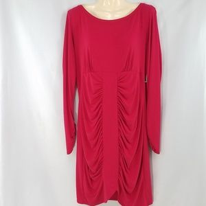 Slim Fabulous Ultimate Slimming Ruch Red Dress XL